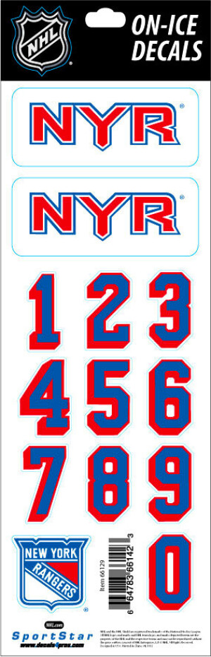 Product detail of Čísla na helmu Sportstape  ALL IN ONE HELMET DECALS - NEW YORK RANGERS