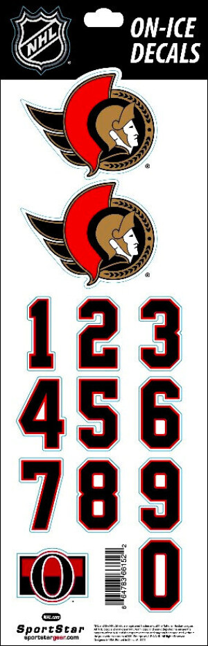 Product detail of Čísla na helmu Sportstape  ALL IN ONE HELMET DECALS - OTTAWA SENATORS