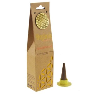 Product detail of Sada vonných organických františků s keramickým stojánkem, 12 ks, Sandalwood
