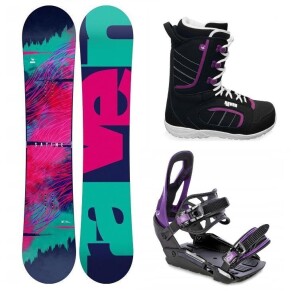 Product detail of Raven Satine dámský snowboard + Raven S230 Black/violet vázání + Raven Diva boty