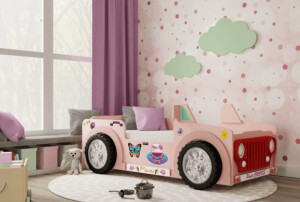 Product detail of Artplast Dětská postel JEEP | růžová 90 x 190 cm