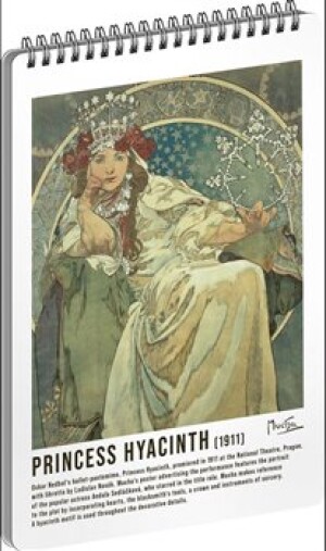 Product detail of Alfons Mucha Spirálový blok Princezna, linkovaný 14,8 x 21 cm