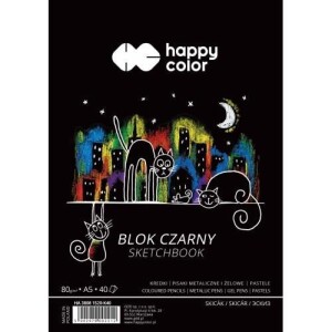 Product detail of Happy Color Skicák se spirálou - černý A4, 1.  vydání
