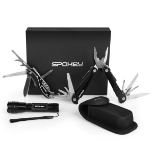 Product detail of Spokey BOLD Sada multifunkčního nářadí v dárkové krabičce: nůž + kleště + svítilna s poutkem