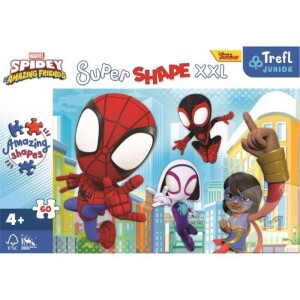 Product detail of Trefl Puzzle Super Shape XXL Spidey a jeho úžasní přátelé 60 dílků