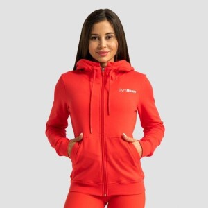 Product detail of GymBeam Dámská mikina se zipem Limitless Hot Red