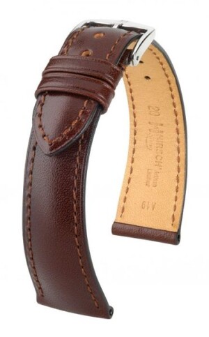 Product detail of Řemínek Hirsch Siena - hnědý - 18 mm - M – Střední délka - 16 mm - Zlatá