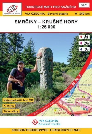 Product detail of VIA CZECHIA Severní stezka Smrčiny Krušné hory / Turistická mapa Geodézie On Line S1-7 - Jan Hocek