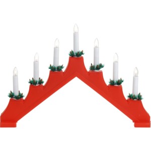 Product detail of Vánoční svícen Candle Bridge červená, 7 LED