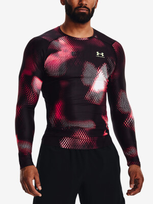 Product detail of Under Armour Iso-Chill Compression Printed LS Black/Radio Red