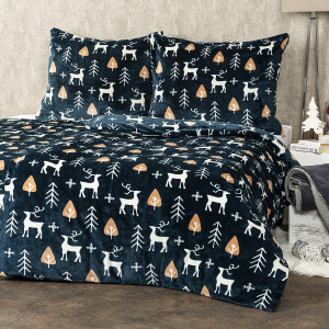 Product detail of 4Home Povlečení mikroflanel Nordic Deer, 160 x 200 cm, 70 x 80 cm