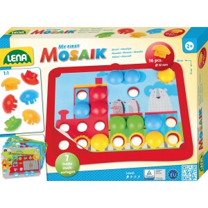 Product detail of Lena Mozaika klobouček doprava 3,2cm hladký 36ks + předlohy 7ks pro nejmenší v krabici 33x24x4 24m+ 35633