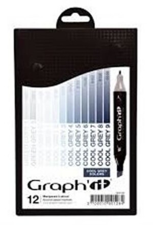 Product detail of Graph´it Set alkoholových popisovačů, 12ks – Cool Grey