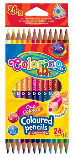 Product detail of Colorino pastelky trojhranné, oboustranné, 24 barev