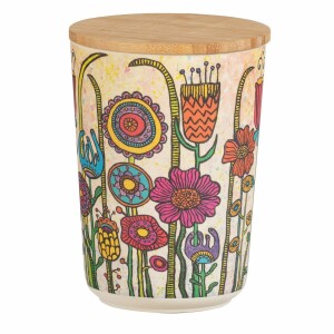 Product detail of Wenko Dóza s bambusovým víkem Flowers, 700 ml, M
