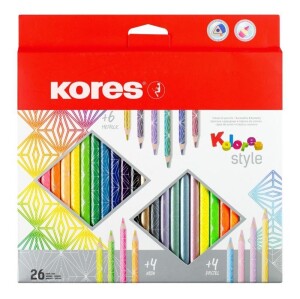 Product detail of Kores Style trojhranné pastelky 26 barev