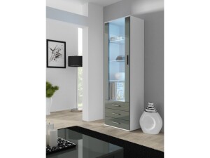Product detail of Artcam Stojící vitrína SOHO S1 Barva: Bílá/šedý lesk