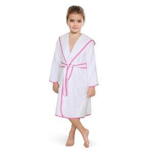 Product detail of Bellatex Dětský froté župan bílý s růžovým lemem, 80 cm