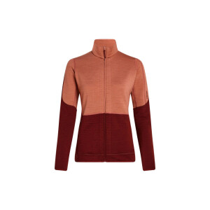 Product detail of Dámská mikina Icebreaker Merino 400 RealFleece Descender LS Z Cedar Wood/Port/Cb M