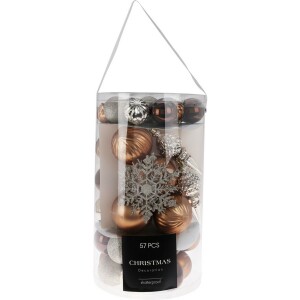 Product detail of Sada vánočních ozdob Cristal měděná/hnědá, 57 ks