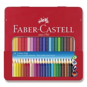 Product detail of Faber - Castell Pastelky trojhranné Grip 2001 - plechová krabička 24 ks