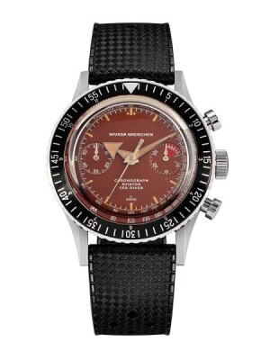 Product detail of Nivada Grenchen Chronomaster Broad Arrow Tropical Dial Inter. Bezel - Manual - Rubber tropic