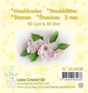 Product detail of LEANE Pestíky do kvítků - zlaté,stříbrné 160 ks