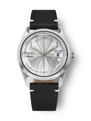 Product detail of Nivada Grenchen Antarctic Spider - Black leather White Stitching
