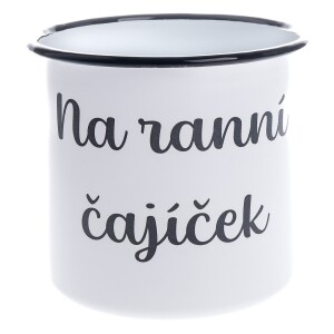 Product detail of Smaltový hrnek "Na ranní čajíček", 1 l