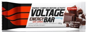 Product detail of Nutrend Voltage Energy Bar with Caffeine 65 g hořká čokoláda