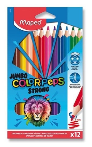 Product detail of Maped - Bezdřevé pastelky Color´Peps Strong Jumbo 12 ks