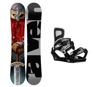 Product detail of Raven Dwarf pánský snowboard + Gravity Indy black/white vázání