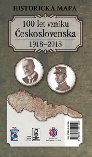 Product detail of Historická mapa 100 let vzniku Československa 1918 – 2018
