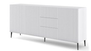 Product detail of ARTBm Komoda RAVENNA B 3D3S 200 | bílá matná Provedení: Bílá matná / černé nohy