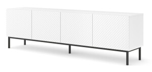 Product detail of ARTBm TV stolek RAVENNA C 4D 200 | bílá lesklá Provedení: Bílá matná / bílá lesklá / černá podnož