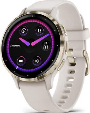 Product detail of Garmin Venu® 3S Cream Gold / Ivory, Silicone Band 010-02785-04
