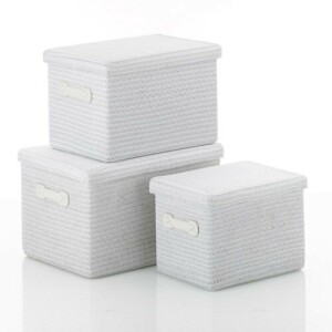 Product detail of Kela 3dílná sada úložných košů RIMOSSA, bílá