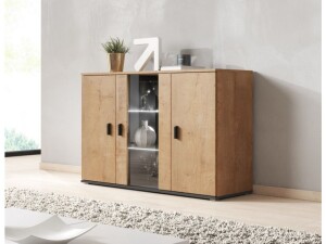 Product detail of Artcam Komoda SOHO S7 Barva: Dub lefkas/černá