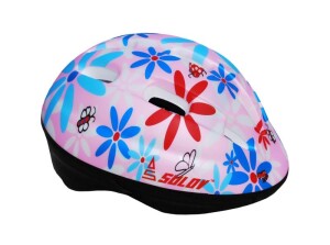 Product detail of Sulov Dětská cyklo helma Junior sv. růžová s květy