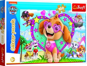 Product detail of Trefl Puzzle Tlapková patrola - V záři Skye / 100 dílků Třpytivé - Trefl