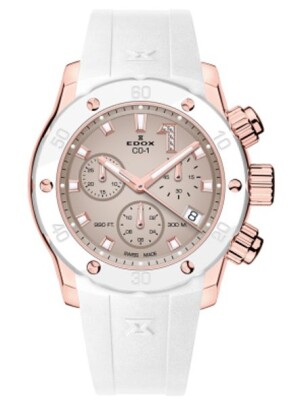 Product detail of EDOX CO-1 Chronolady Quartz Chronograph 10255-37RBCABBE