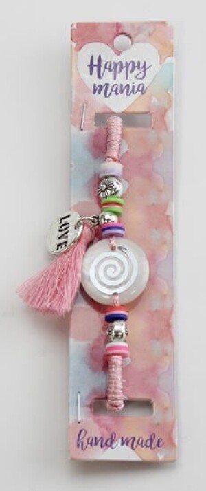 Product detail of Náramek Ornament růžová šňůrka-Happy Mania