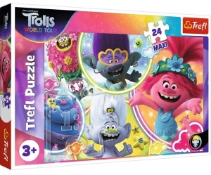 Product detail of Trefl Puzzle Trollové 2 - Náš hudební svět / 24 dílků MAXI