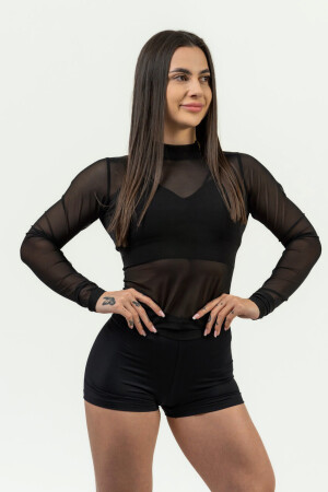 Product detail of Dámské šortky Nebbia Intense Women's Compression High Waist Shorts Leg Day 832 Black M