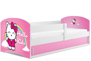 Product detail of BMS Dětská obrázková postel LUKI 1 | bílá 80 x 160 cm Obrázek: Hello Kids