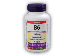 Product detail of Webber Naturals Vitamin B6 100 mg 90 tablet