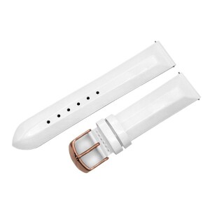 Product detail of Lakovaný řemínek Vostok Europe pro Undine - bílý/zlatá spona
