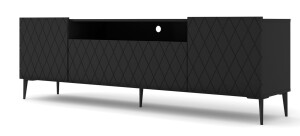 Product detail of ARTBm TV stolek DIUNA 193 2D1K | černý mat Provedení: Černý mat / černá podnož
