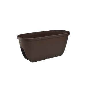 Product detail of Gardenico Balkónový květináč na zábradlí Balconia OVI hnědá, pr. 60 cm