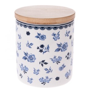 Product detail of Porcelánová dóza s bambusovým víkem Floral, 600 ml